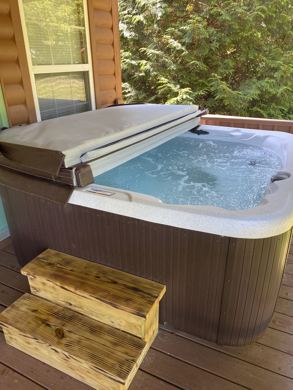 Private Hot Tub on Back Porch