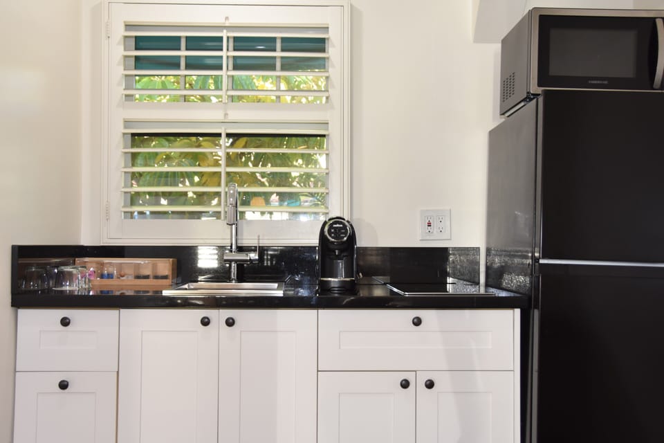 Edgewater Suite - Ground Floor, Loft 2nd Bedroom | Private kitchen | Coffee/tea maker, fridge, eco-friendly cleaning products