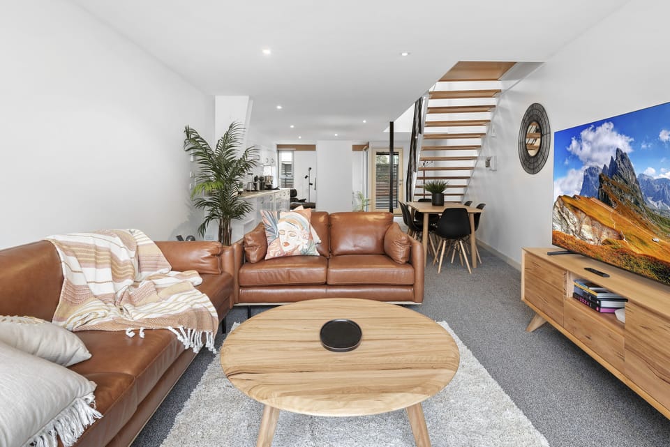 Tasmanian oak furnishings, woodland tan leather, and smart docks.