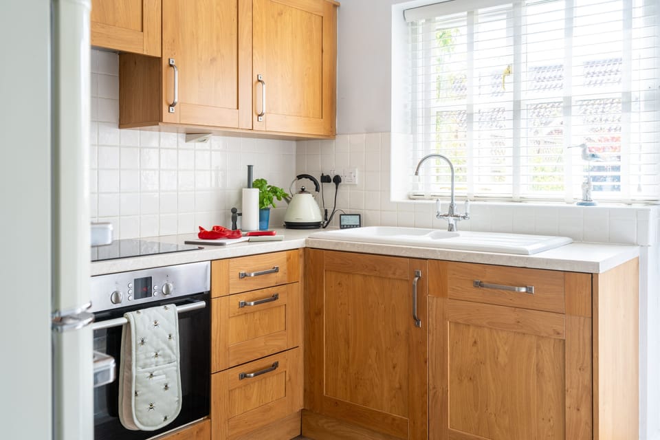 Ground floor: Ample natural light in the kitchen