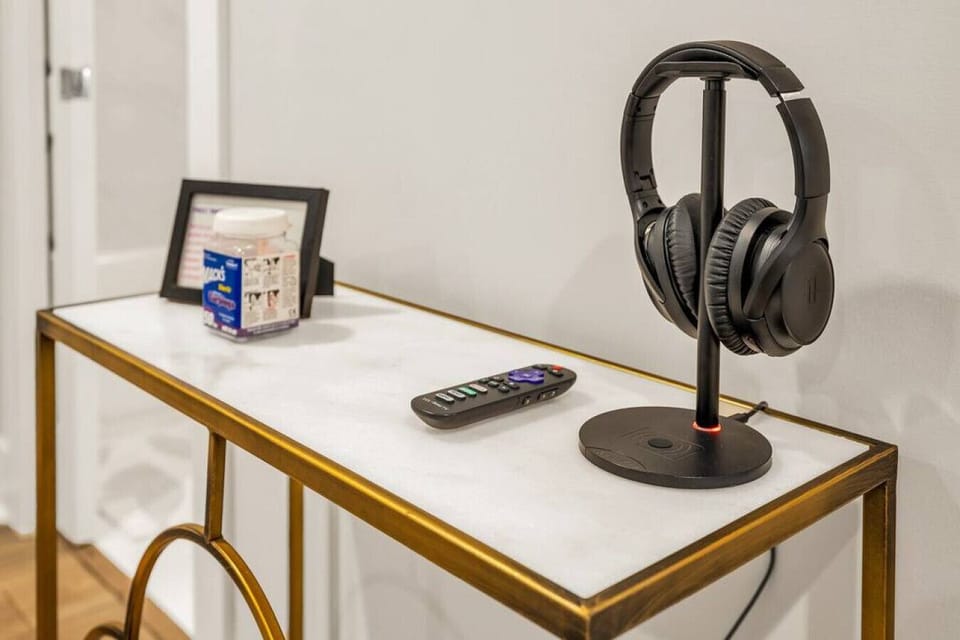 Find your moment of peace with our noise-cancelling headphones and complimentary earplugs, thoughtfully provided to ensure your rest is as uninterrupted as it is comfortable