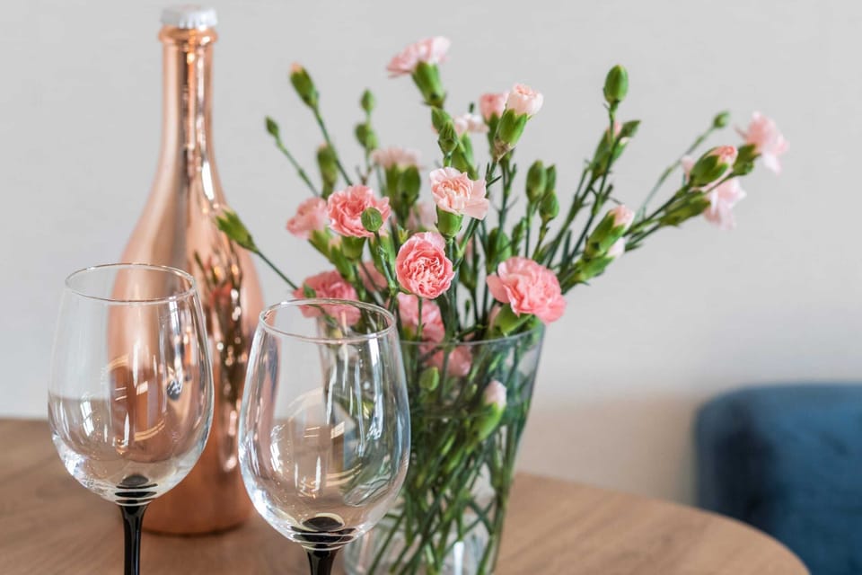 Stylish accessories in the apartment. 