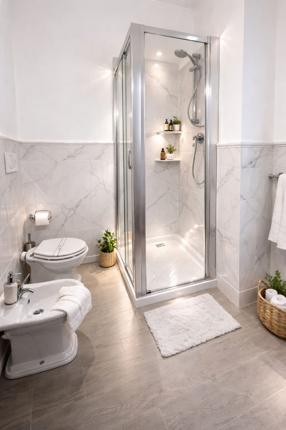 Superior Double or Twin Room (Elegant) | Bathroom | Free toiletries, hair dryer, bidet, towels