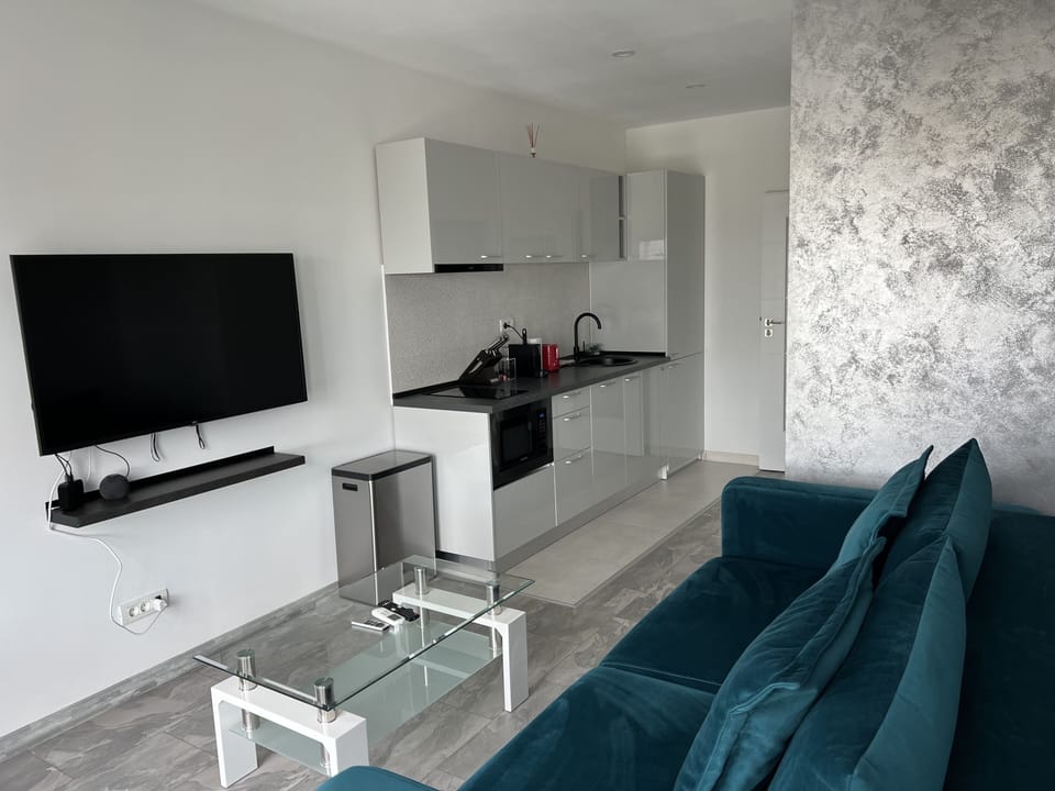 Junior Apartment | Living area | 39-inch Smart TV with cable channels, TV, Netflix