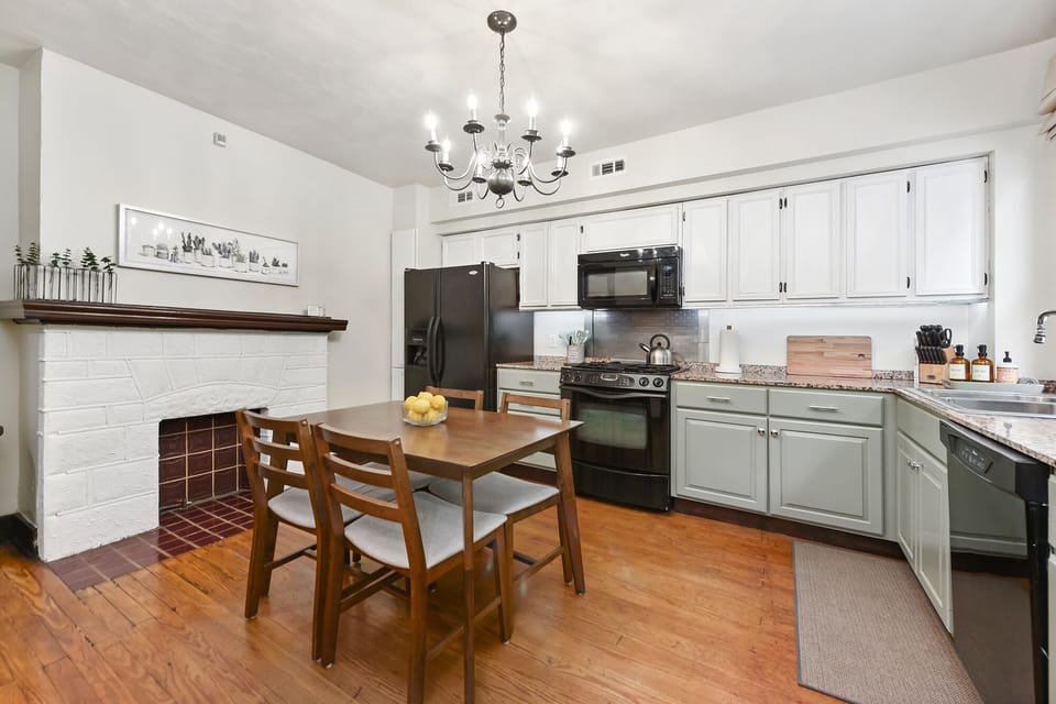 Host a special meal inside the eat in kitchen, room for 6.