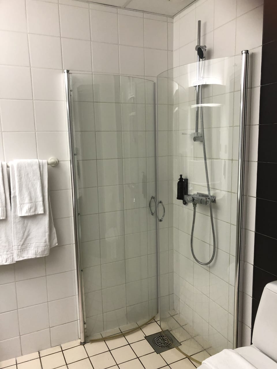 Shower, free toiletries, hair dryer (on request), towels