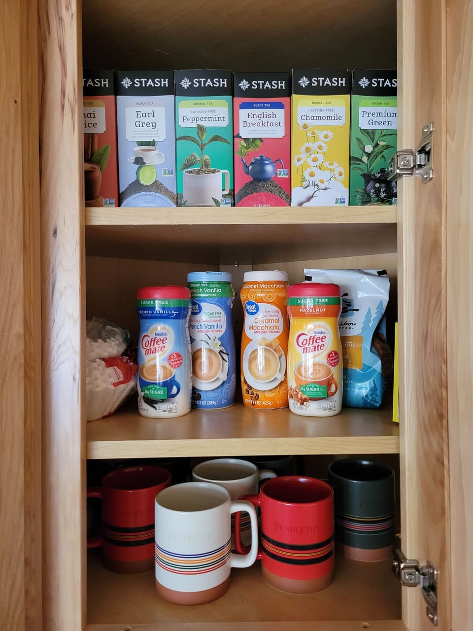 Complementary coffee, teas and creamers