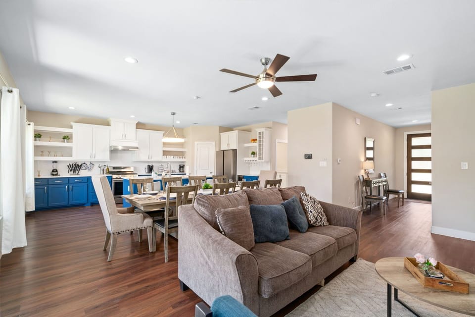 Take a seat in the oh so comfy sectional while watching your favorite shows! 