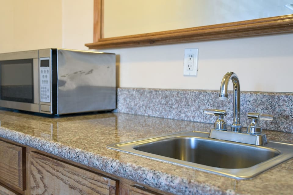 Fridge, microwave, freezer