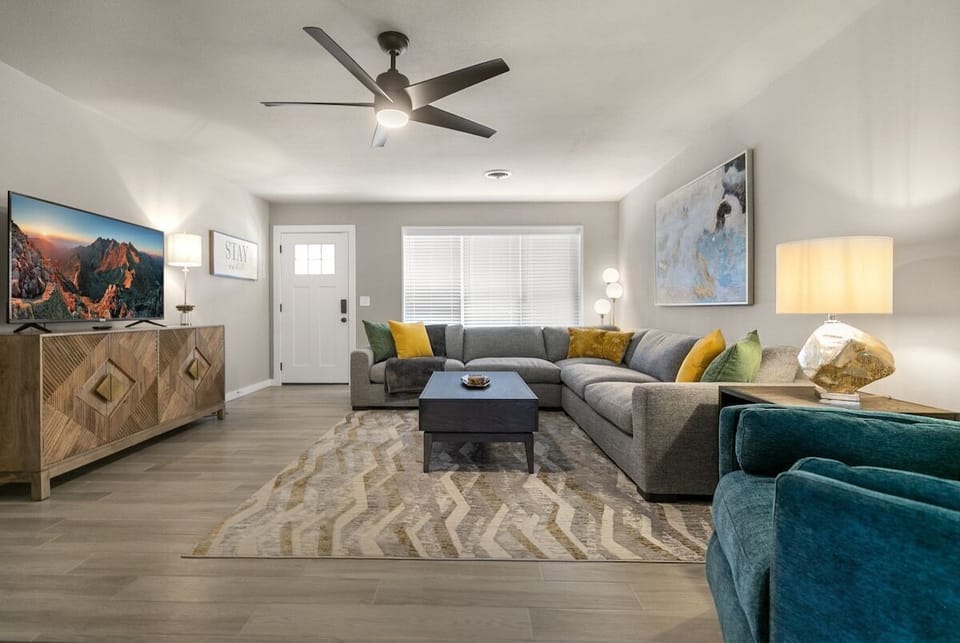 Spacious hangout space — perfect for relaxing after a day on the trails. 