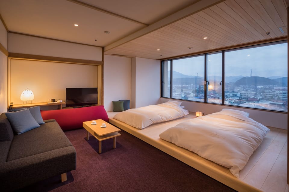 Japanese Modern Room with indoor bath, Non Smoking | In-room safe, desk, free WiFi, bed sheets