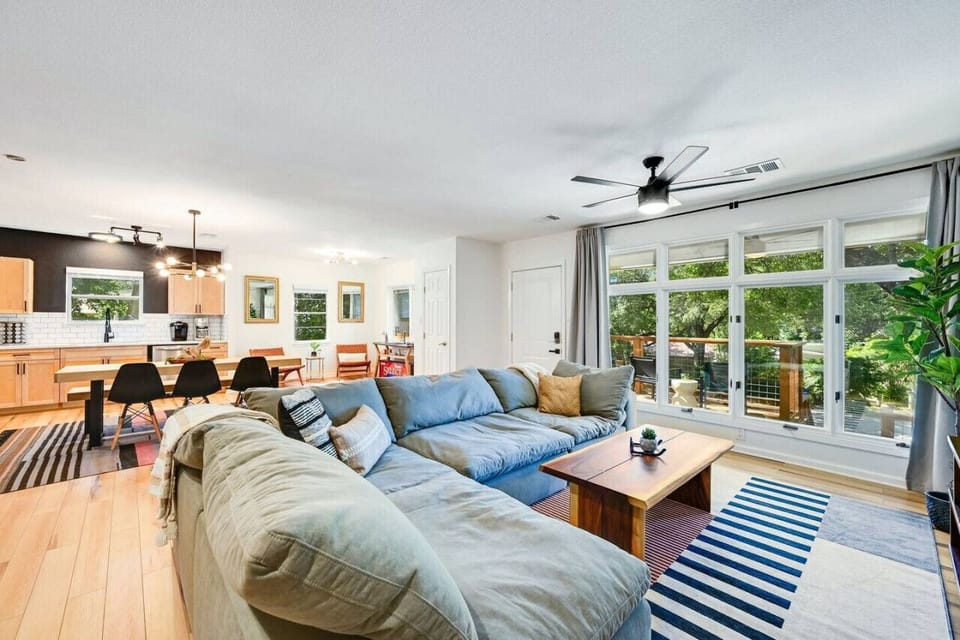 Spacious living area—perfect for movie nights, lounging, and connecting with the kitchen.