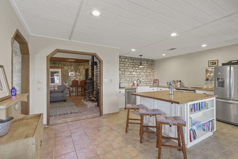 On your left as you leave the hallway is the second living area.