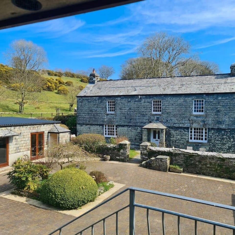 The cottage is on the first floor. This is the view from the door.