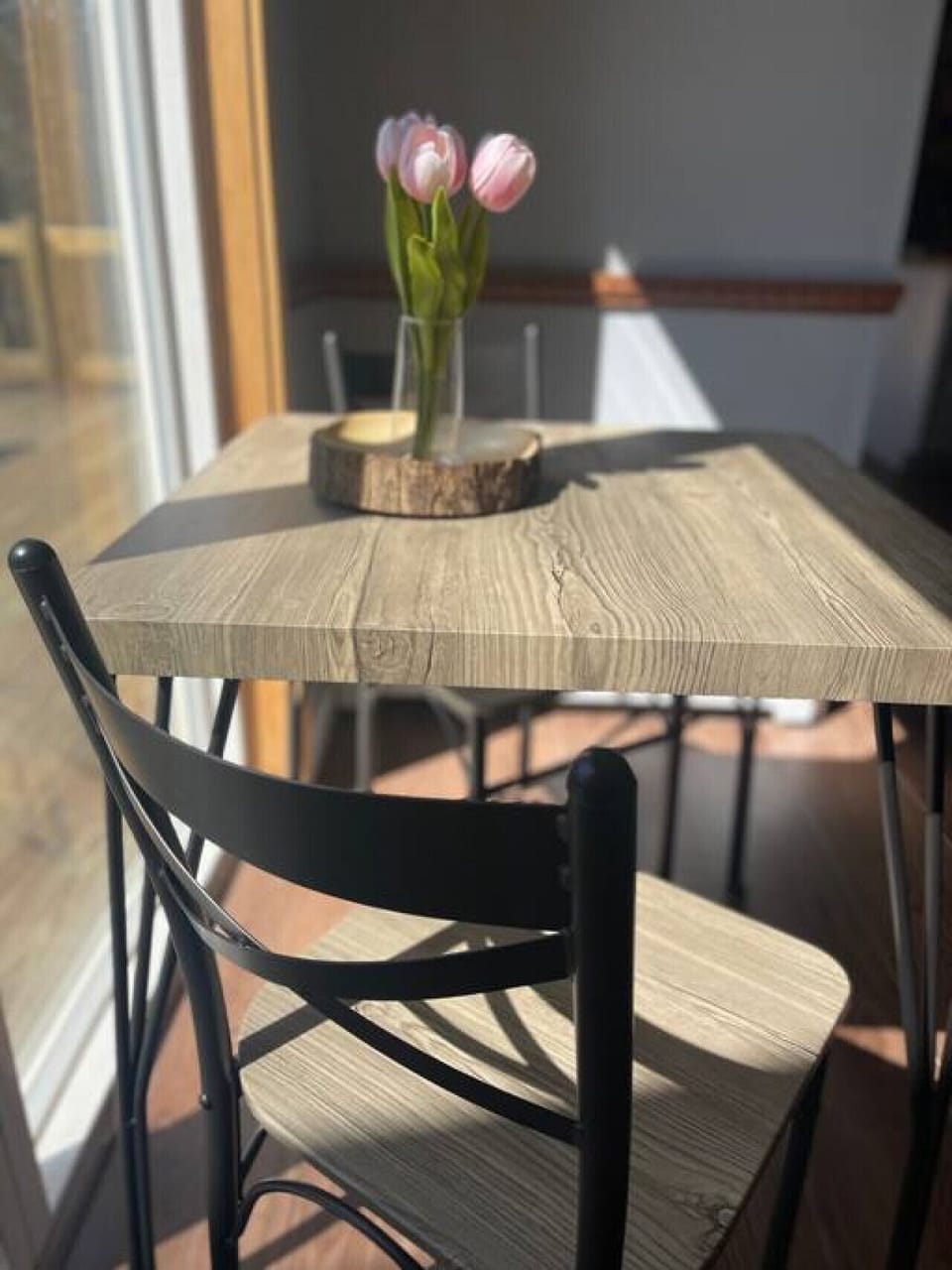Enjoy the warmth of sunbeams on the table