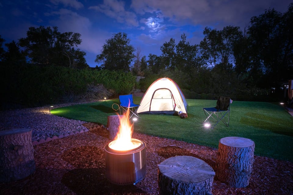 Possible day tent set-up in the back yard. Tent provided. 
