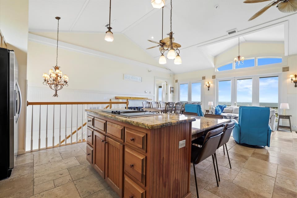 Kitchen Island with stovetop