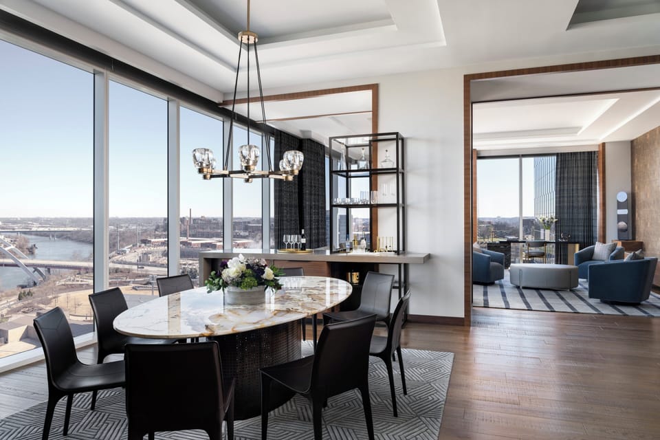 Premium bedding, down comforters, pillowtop beds, minibar