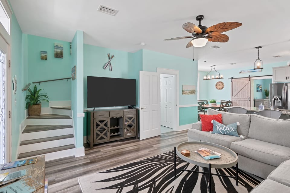 Living room  and 65" TV