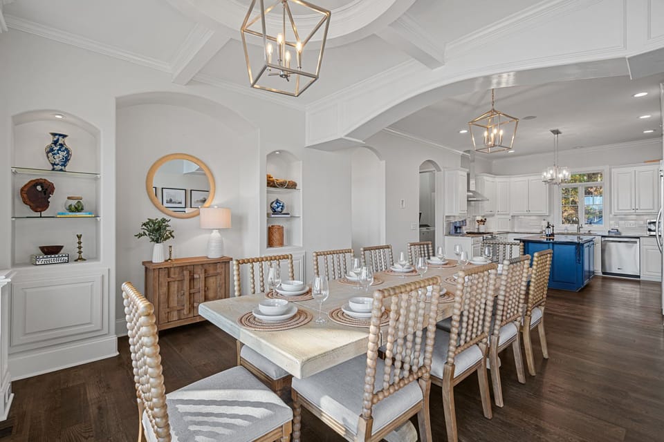 Elegant Dining Room with seating for 10.