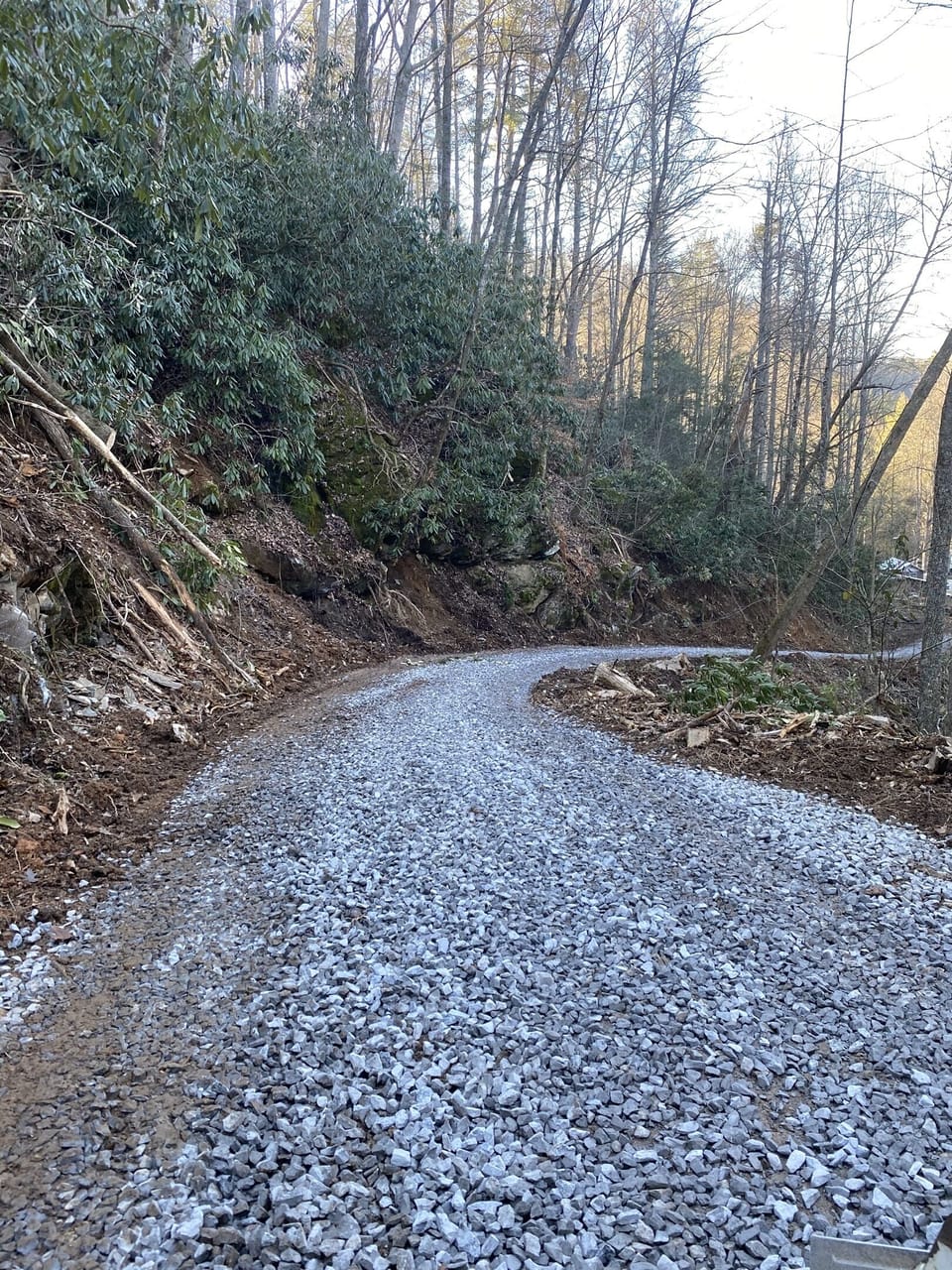 Located at the end of a 1 mile gravel mountain  road