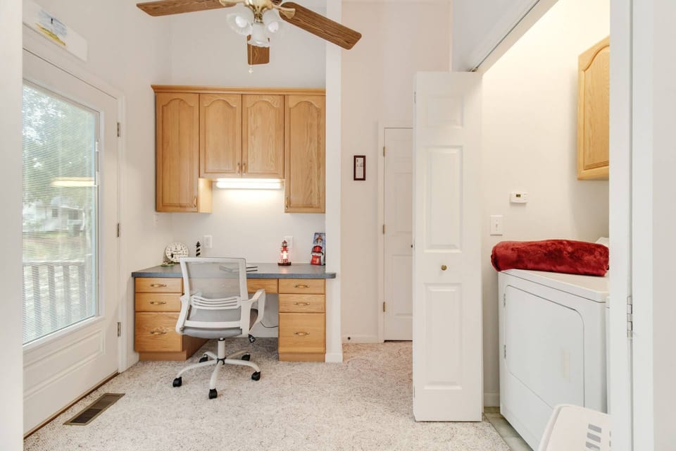 Convenient desk area if some work needs to be done