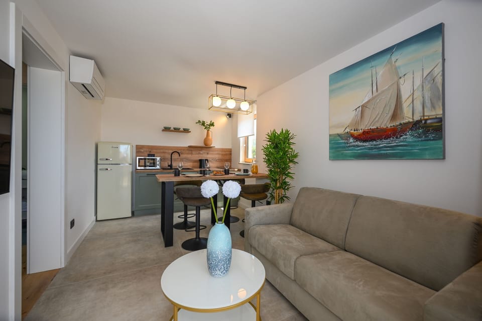 Comfort Apartment, 1 Bedroom, Courtyard View | Living area | 40-inch LCD TV with cable channels, TV