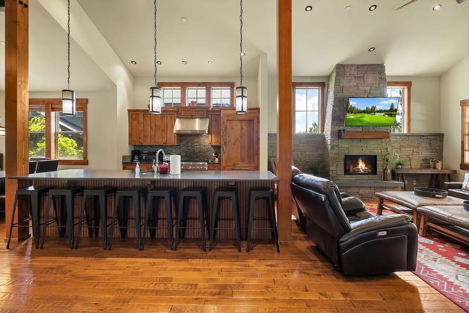 Elk Grove: - Seating for 8 at the kitchen island.