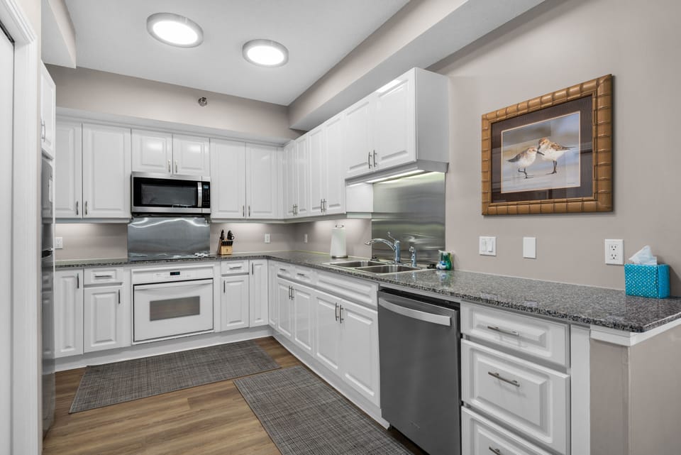 Fully stocked kitchen