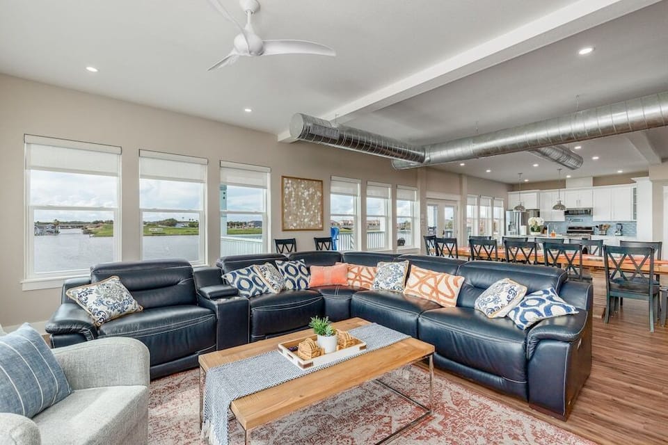 One of 2 Main Level Living Areas with views of Little Bay & Rockport!