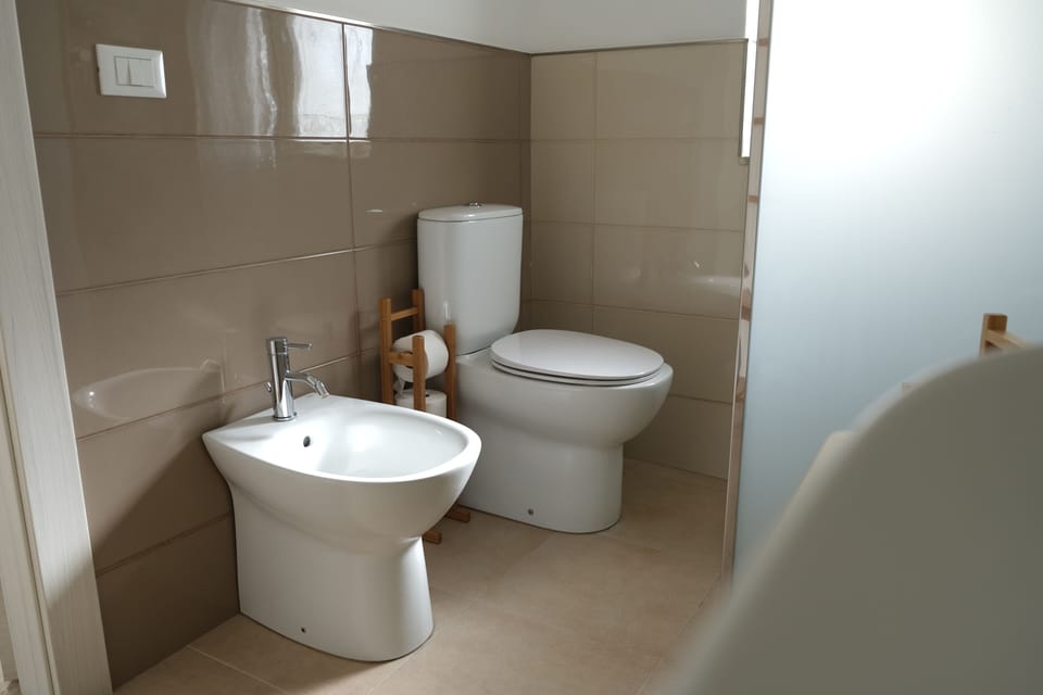 Comfort Room | Bathroom | Shower, rainfall showerhead, hair dryer, bidet