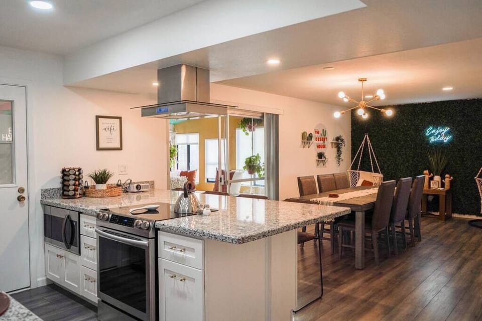 Open concept from kitchen to dining space ensures the fun and conversation never stops