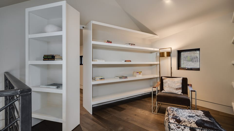Secret loft and sitting area on the upper level
