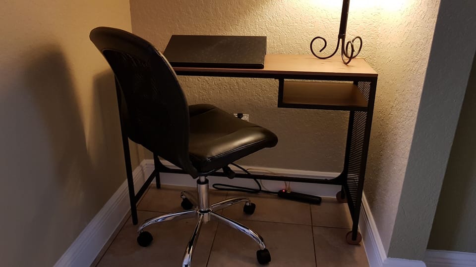 Get some work done with laptop space and free Hi-Speed WiFi. 