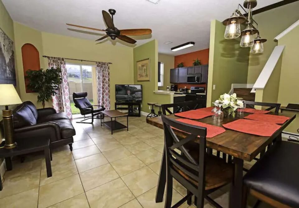 An open floor plan keeps things airy and light.  
