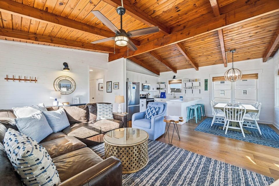 Top-Level Living Room with Deck Access