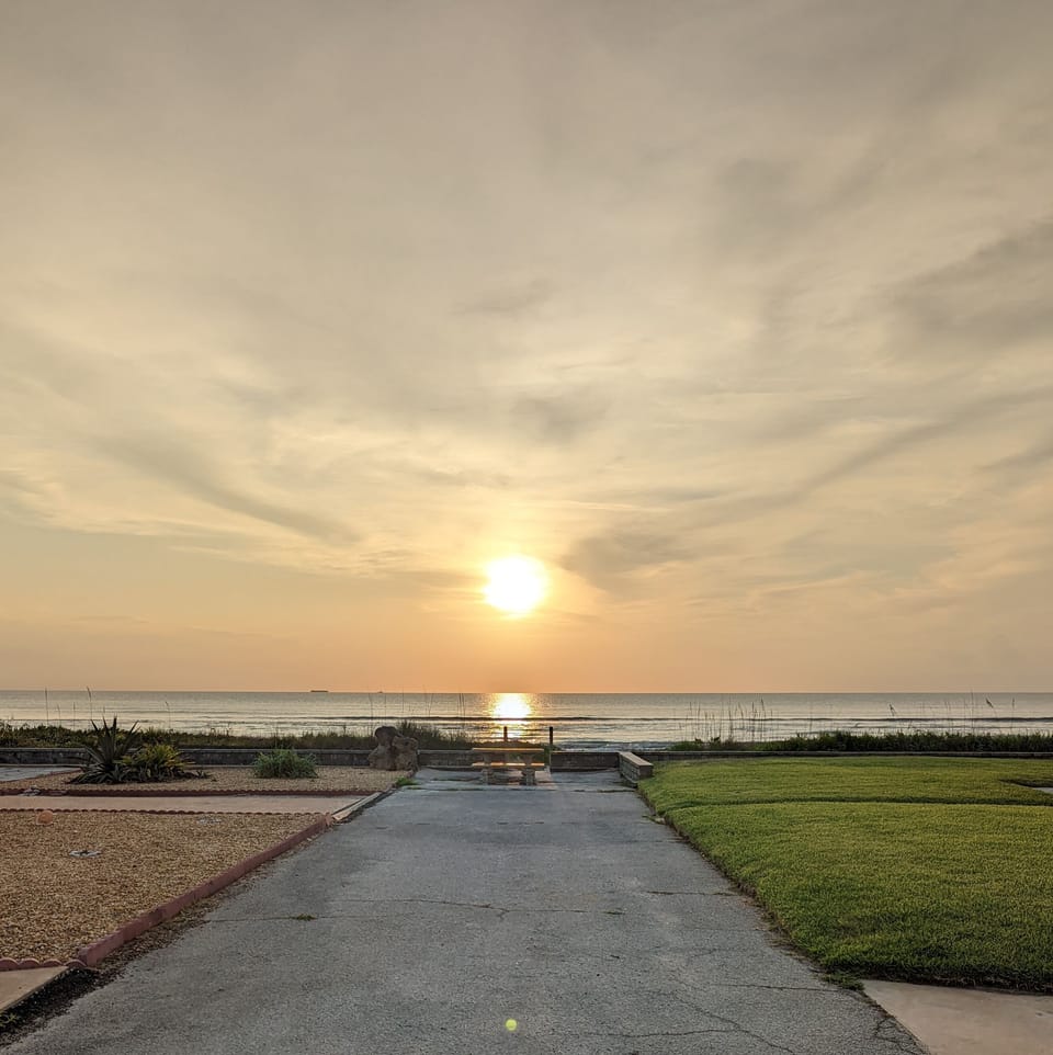Sunrise on our Private Street