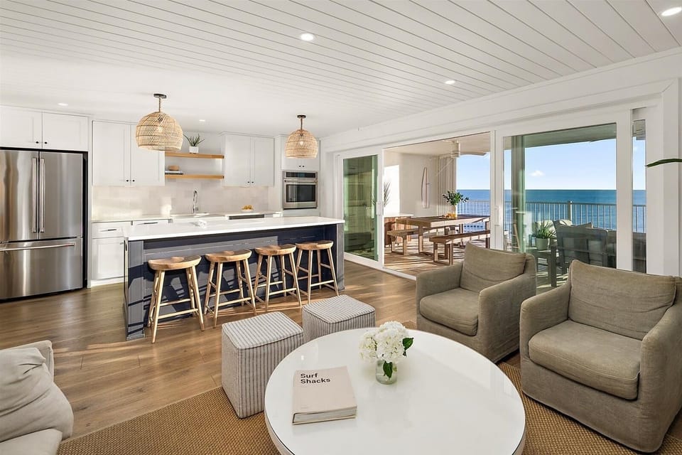 Open the doors and let the beach breeze flow through the living area