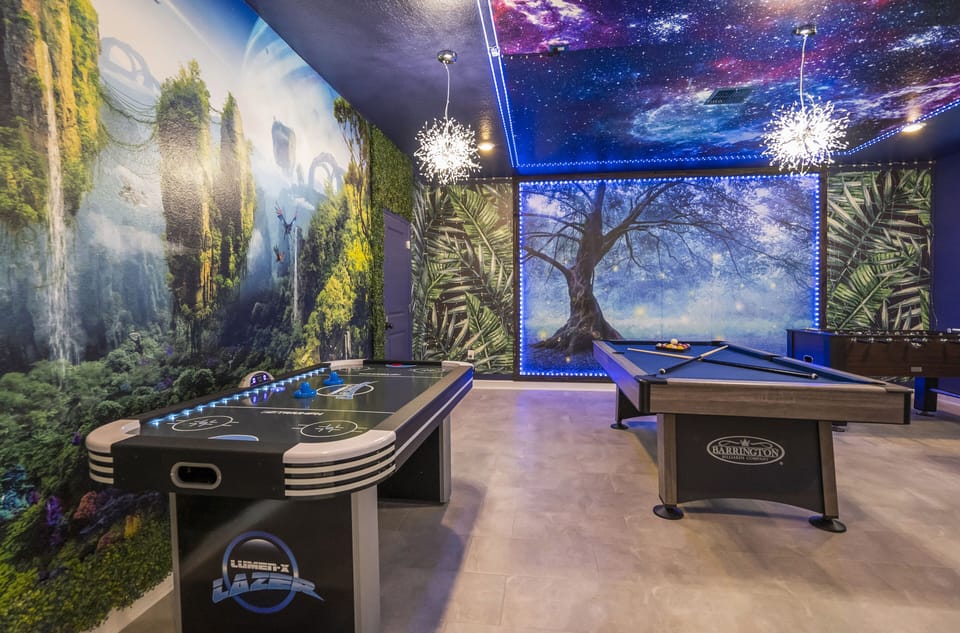 Avatar Game Room w/ Foosball, Air Hockey, Pool table, Bar table, TV, etc.