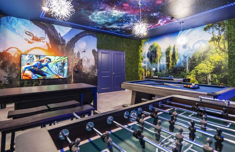 Avatar Game Room w/ Foosball, Air Hockey & Pool Table