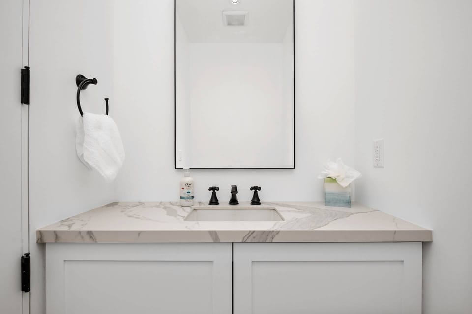 The bathrooms are luxurious and built with care.