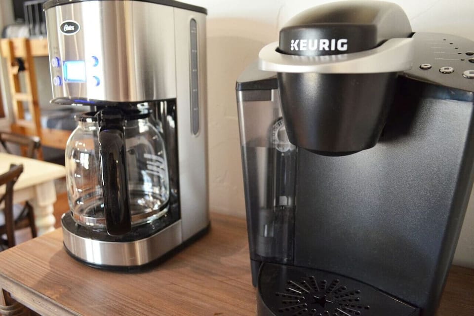 Fuel your body for a day of adventure. We provide 2 coffee pots (k-cup and drip) as well as options for tea!