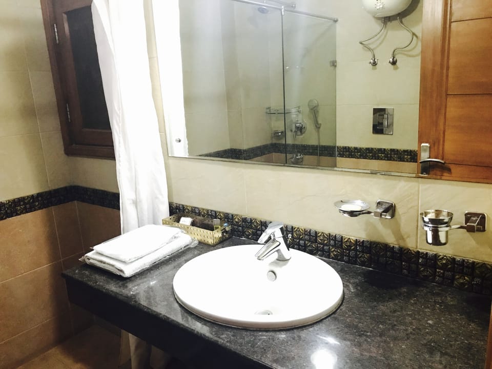 Luxury Room | Bathroom amenities | Shower, hair dryer, towels