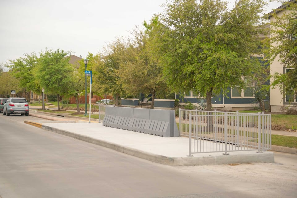Downtown bus stop is located less than a block from the condo. 