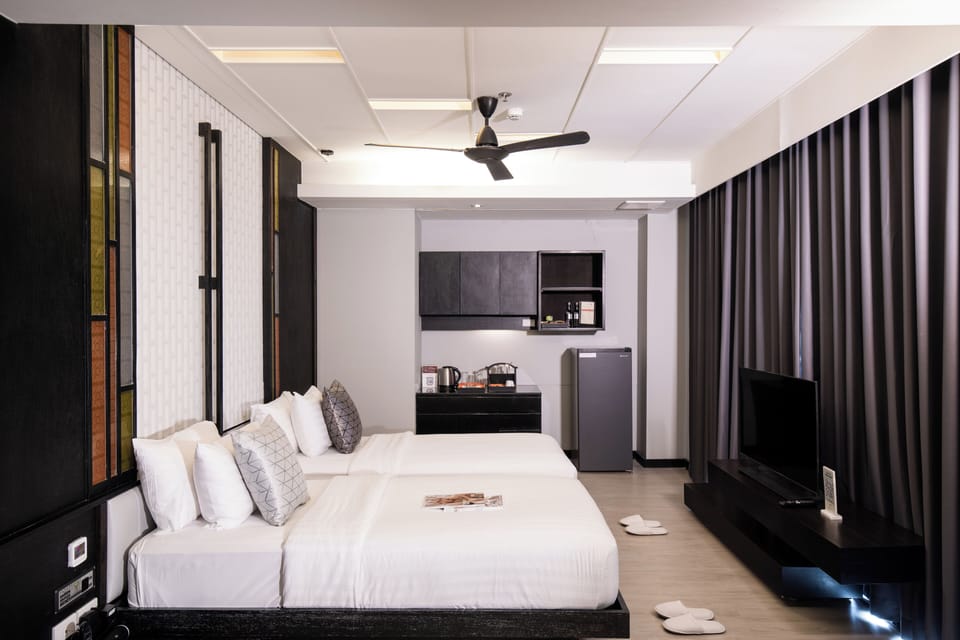 Minibar, in-room safe, desk, blackout drapes
