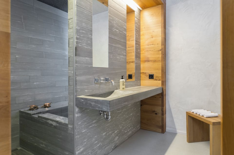 Eco-friendly toiletries, hair dryer, towels, soap