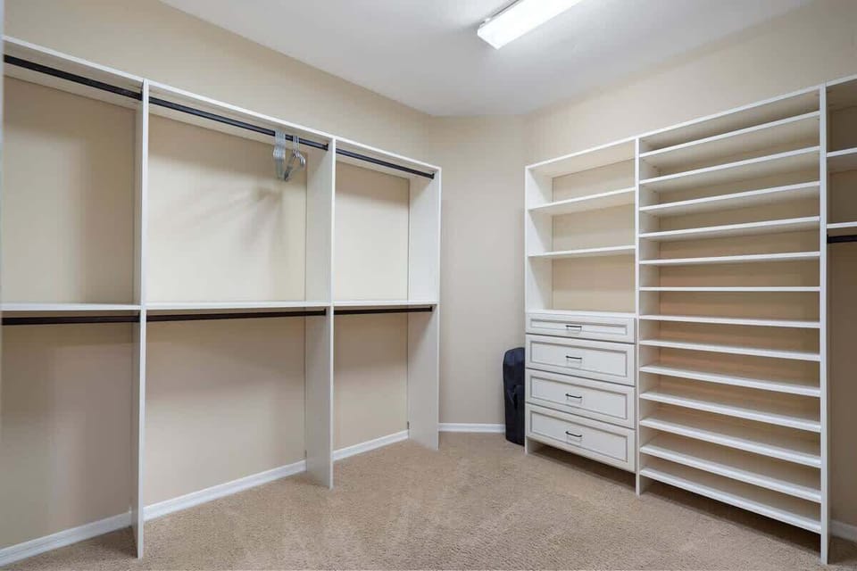 Enormous primary bedroom walk-in-closet. 

Pack 'n Play can be found in this closet.