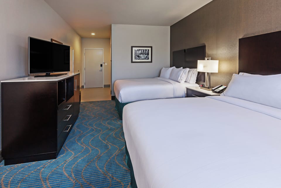 Standard Room, 2 Queen Beds | In-room safe, desk, laptop workspace, soundproofing