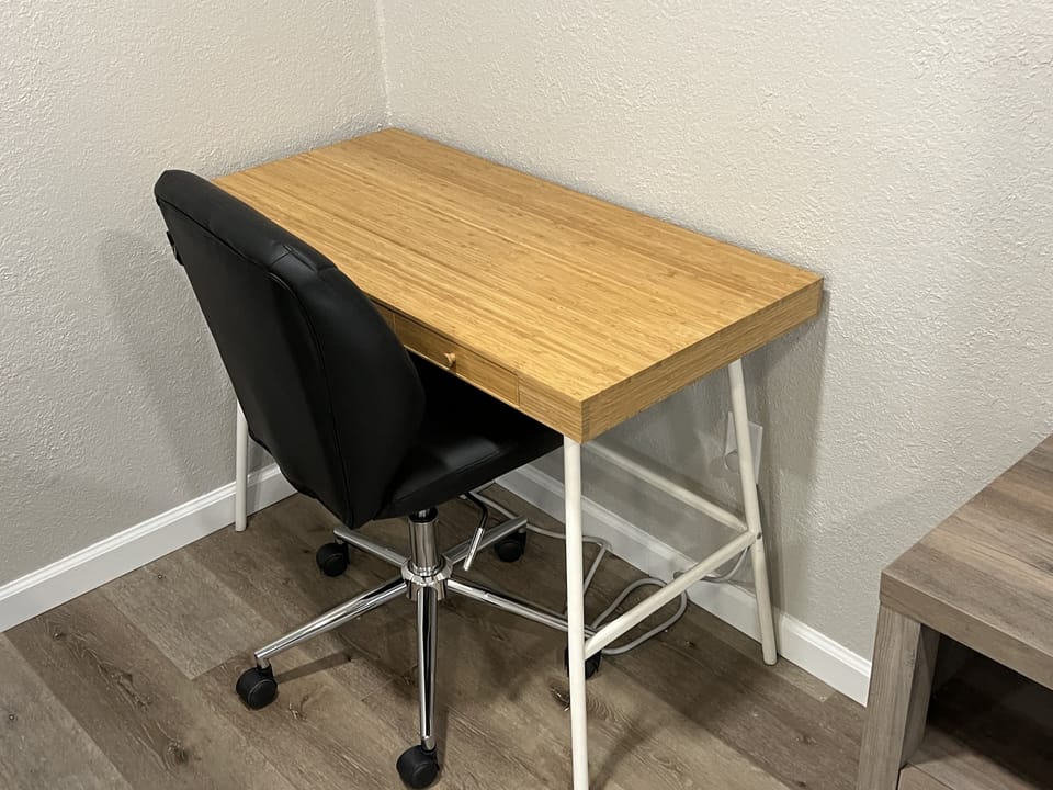 Workspace desk and chair 
