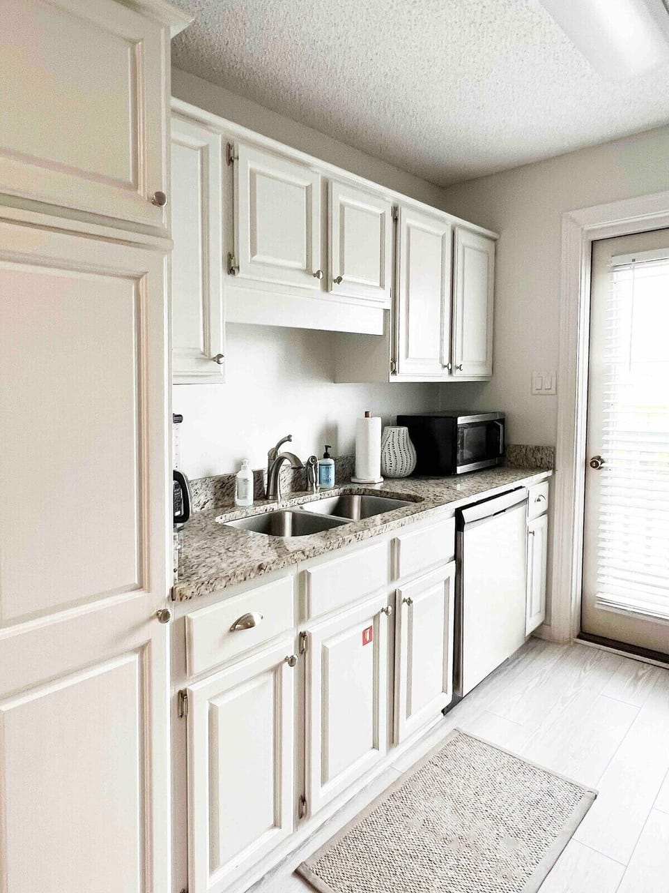We provide toilet paper, paper towels, hand soap, dish detergent, dishwasher pods, trash bags, coffee, coffee creamer, and all linens. 